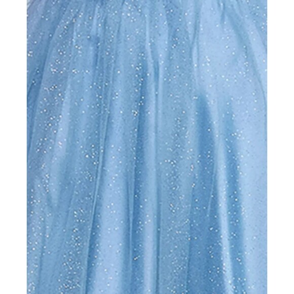 Bcx Juniors' Off-the-Shoulder Glitter Tulle Corset Gown, Light Blue, Size 3 - Picture 4 of 4